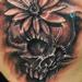 Tattoos - Girl Skull and Flower Tattoo - 74329